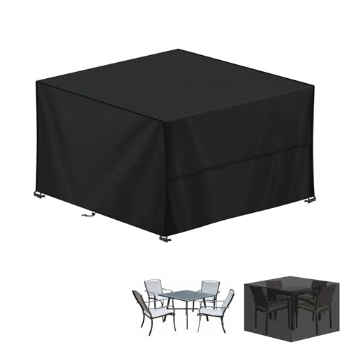 LAMUNI Housse Salon de Jardin Exterieur, Housses Table de Jardin, 420D Tissu Oxford Bâche Table...