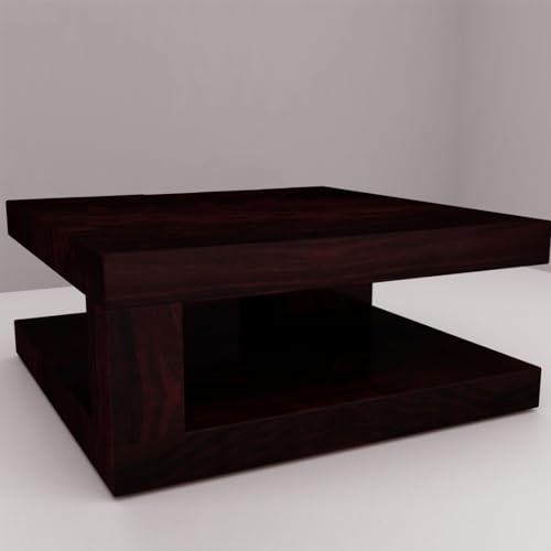 Image of Premium Sheesham Wood Coffee Table for Living Room | Solid Wood Coffee Table, Center Table, Tea Table | Wooden Coffee Table | Best Furniture for Home |Finish Color:- Mahogany Finish