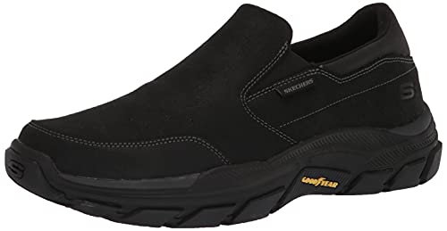 Skechers Men's Respected-Calum Goodyear Rubber Low Profile Leather Slip on with Twin Gore Loafer
