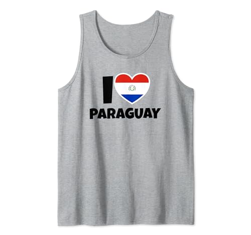 I Love Paraguay avec le drapeau et le coeur Débardeur
