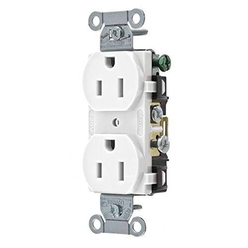 15A Duplex Receptacle 125VAC 5-15R WH