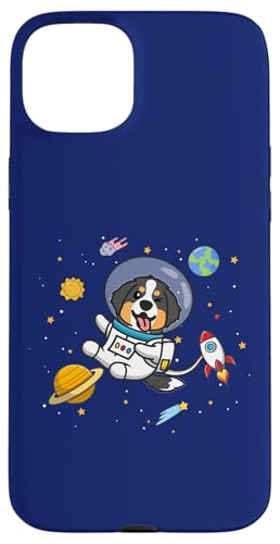 Kids Girls Boys Kawaii Space Bernese Mountain Dog Lover Carcasa para iPhone 15 Plus
