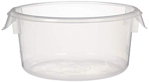 Rubbermaid Commercial Products Plastic Round Food Storage Container for Kitchen/Food Prep/Storing, 2 Quart, Clear, Container Only (FG572024CLR) #1