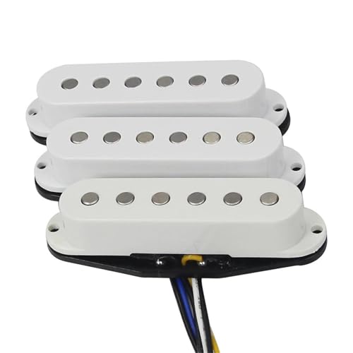 エレキギターピックアップセット 3 個フラットトップシングルコイルピックアップヴィンテージアルニコ 5 ST エレキギターピックアップ 50/50/52 ミリメートルセットホワイト