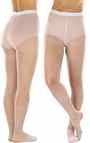 Image of ToBeInStyle Women's Control Top Sheer Footed Pantyhose Hosiery Tights Stockings