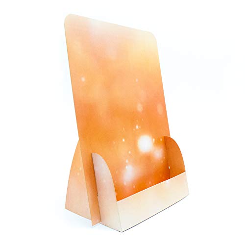 Supporto pieghevole per flyer design arancione