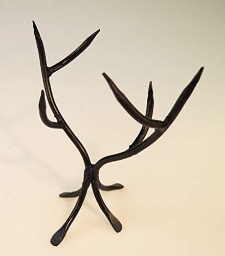 Red Glass Heart with Thorn Display Stand, 8 inch, Mexico