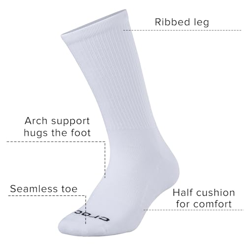Crocs Crew Socks for Men and Women 3 Pairs Arch Support Seamless Toe Comfort Soft Sock3
