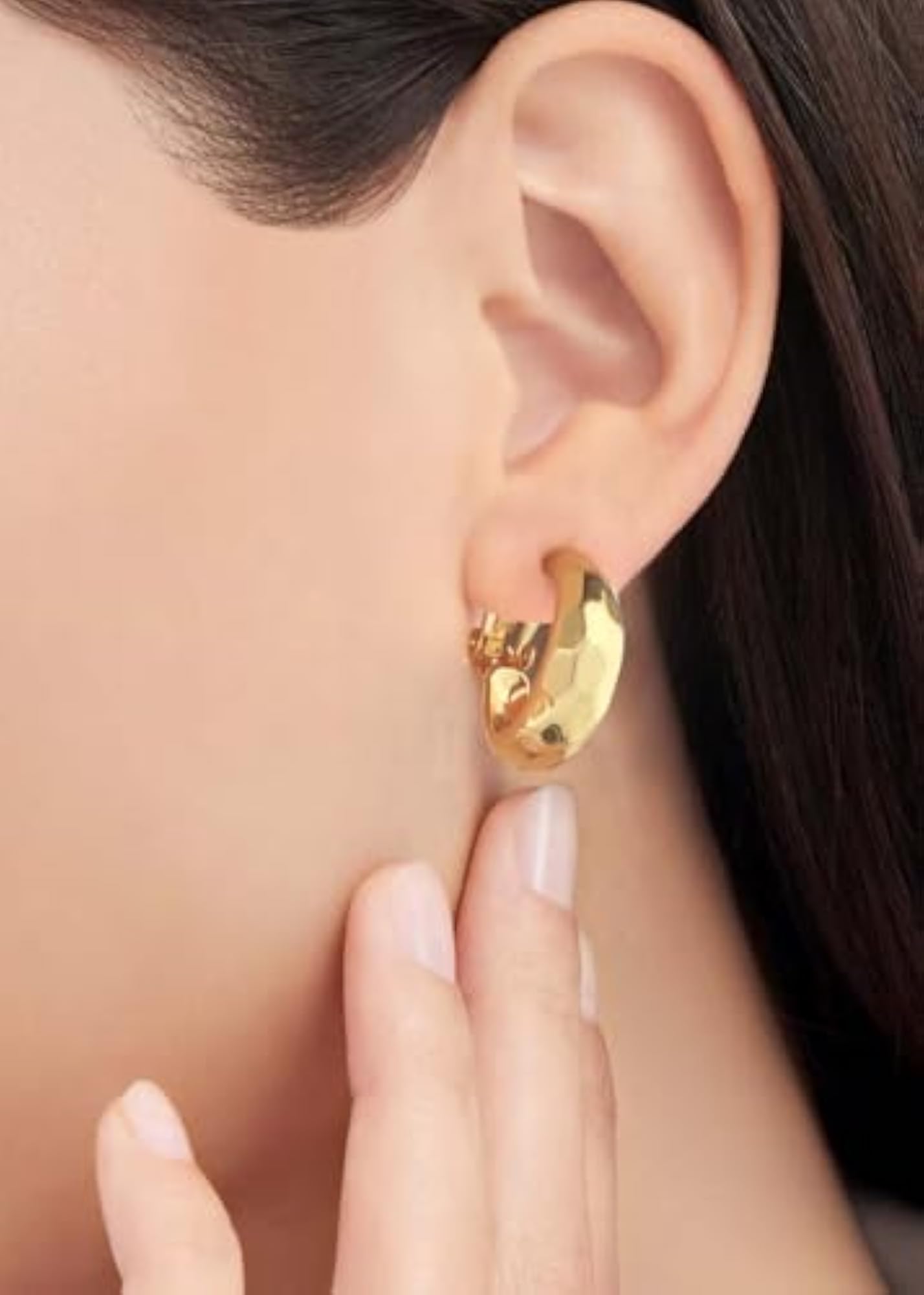 Women's Gold Clip-On Earrings, Hypoallergenic Elegant Accessories