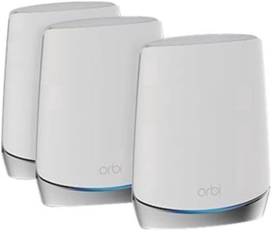Orbi Whole Home Tri-Band Mesh WiFi 6 System (RBK753) – Router with 2 Satellite Extenders | Coverage up to 7,500 sq. ft. and 40+ Devices | AX4200 (Up to 4.2Gbps)
