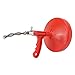 Yosoo Plumbing Snake Carbon Steel Drain Clog Remover Flexible Labor Saving for Kitchen Sink with Easy to Store Design for All Drains (Red)
