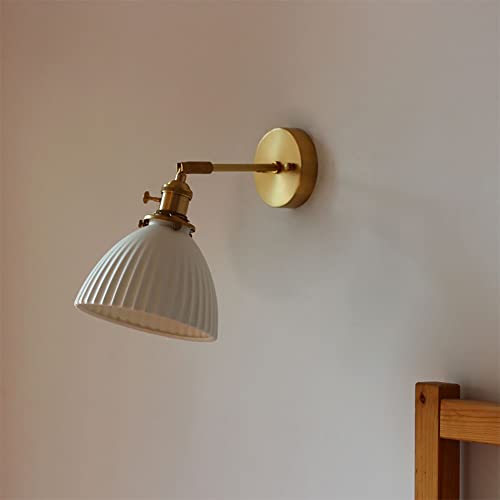 Luz de Lectura de Pared con Brazo Oscilante Ajustable y Pantalla de Cerámica E26 4