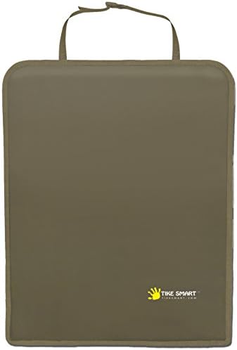 TIKE SMART Luxury Clean-Edge Kick Mat - Seat Back Protector and Seat Cover with Invisible Strap and Stiff Edging (1 Mat)