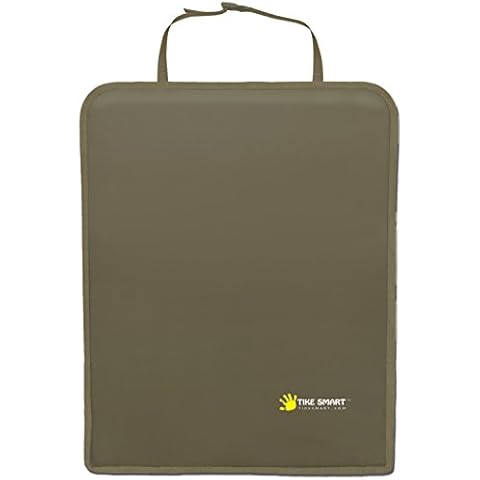 TIKE SMART Luxury Clean-Edge Kick Mat - Seat Back Protector and Seat Cover with Invisible Strap and Stiff Edging (1 Mat) Cover