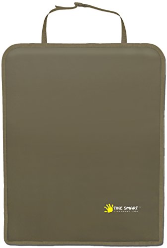 TIKE SMART Luxury Clean-Edge Kick Mat - Seat Back Protector and Seat Cover with Invisible Strap and Stiff Edging (1 Mat)