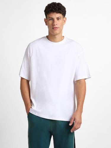 Image of NOBERO Men's Cotton Graphic Print Oversized Fit T-Shirt