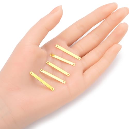 Conectores de barra rectangular para hacer joyas y pendientes colgantes personalizados 3