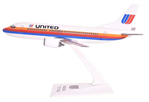Flight Miniatures United (76-93) 737-300 1:180 Scale - Plastic Snap-Fit Model Airplane - Collectible Replica of United Airlines Aircraft - Part# ABO-73730F-003