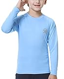 MEETWEE Boys Rash Guard Long Sleeve Girl UPF 50+ Sun Protection Shirt Swim Shirts Youth SPF Quick Dr