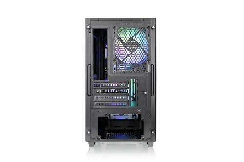 Image of Thermaltake Versa H16 TG ARGB Black Micro ATX Tower Case; Tempered Glass Side Panel; 3 Pre-Installed ARGB Fans; CA-1Y8-00S1WN-02; 3 Year Warranty