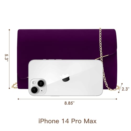 Image of Clutch Purses for Women Evening Bag Faux Suede Formal Party Wedding Cocktail Prom