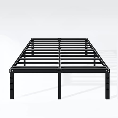 Hafenpo 12 Inch Full Bed Frame - Sturdy Metal Platform Full Size, No Box Spring Needed, Heavy Duty, Easy Assembly, Strong Bearing Capacity, Under Bed Storage, Black