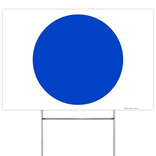 Armo Blue Dot Sign, Democrat Blue Dot 2024 Kamala Harries and Tim Walz Yard Sign, 12x18 Inches Corrugated Plastic Double Sided with Metal H Stake Waterproof, Outdoor Lawn Signage, Made in USA