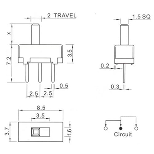 Interruptor on-off mini SS12d00G4 de 2 bandas para solucionar fallos de encendido en PCB 4