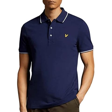 Lyle & Scott Men's Tipped Polo Shirt Navy/White L Cover