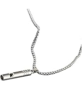 POPETPOP Whistle Necklace Charm Silver Urgence Sifflet Hiking Whistle Decorations Choker Safety E...