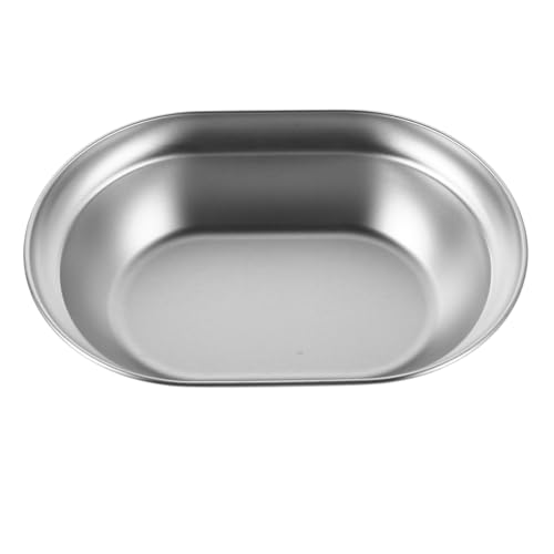 BCOATH Camping Stainless Steel Food Plate Multi-Function Soup Bowl for Outdoor Dining for Camping Road Trips Bbqs Portable Kitchen Dishware Durable Sturdy Material
