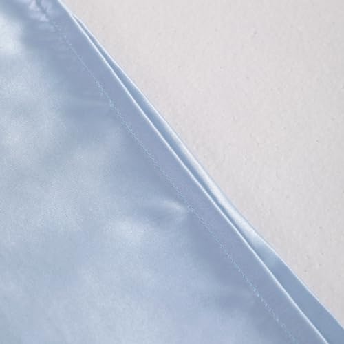 NTBAY Silk Satin Pillowcases - Satin Pillowcase for Hair and Skin Pillow Cases 2 Pack with Envelope Closure, 50x90 cm, Light Blue - Image 3