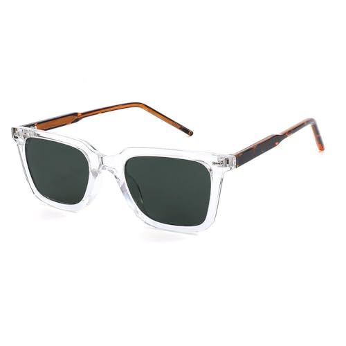 Lunettes de soleil polarisées homme femme rétro protection UV monture carrée