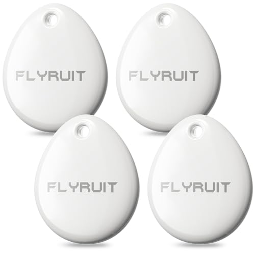 Air Tracker Tags-4 Pack for Apple Find My (iOS Only), Official MFi Certified, Smart Bluetooth Key Finder, Tracking Device for iPhone, Mini Finder Locator for Luggage, Backpack, Wallet, Bags, eBike