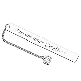 Just One More Chapter Bookmark, Book Lover Gifts for Women Men, Valentine’s Day Gifts for Readers, Bookish Gifts for Her Him, Cute Reading Accessories, Gifts for Bookworms, Funny Reader Keepsake