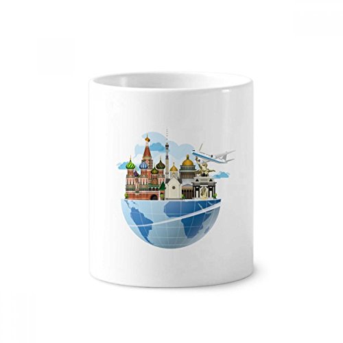 Avion en céramique Russie et pot à pinceaux 350ml de table