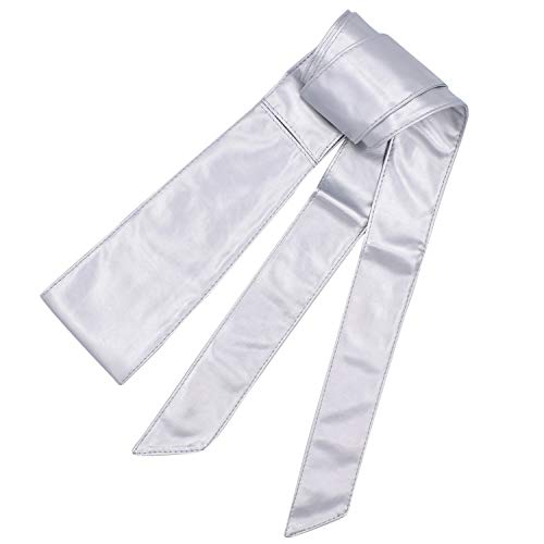 Mujeres Obi cinturón moda color sólido PU cuero 6cm banda ancha cintura...