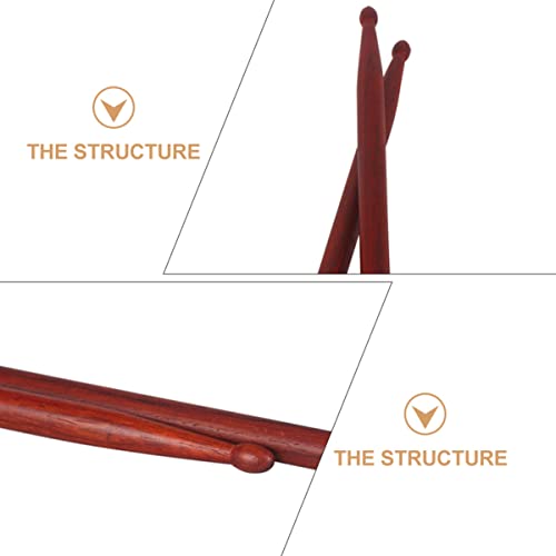 Baquetas profesionales Toyvian, 1 par, de madera, para práctica versátil, conciertos y diseño suave para comodidad y durabilidad miniatura 5
