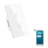 HomeKit WiFi Smart Wall Touch Switch Light Switch Glass Panel Wireless Remote Control with Timer Fun