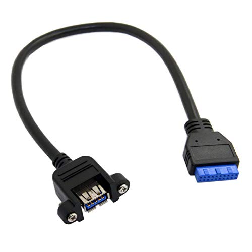 Katigan USB 3.0�V���O���|�[�gA���X�}�E���g�^�C�v�����Ɏ΂߂�}�U�[�{�[�h20�s���w�b�_�[�P�[�u��25cm