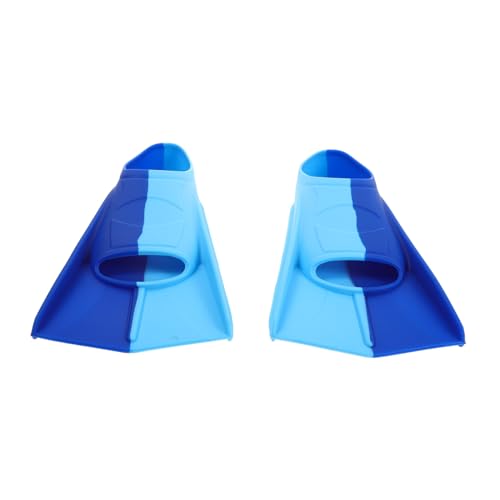ibasenice Aletas de Natación Cortas de para Unisex Cómodas y para Entrenamiento y Deportes Acuáticos Piscina XS Azul
