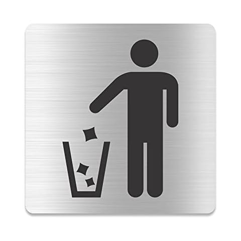 Blacked LaserTEC Conducting Systems - Acrylic Sign - Square 12 x 12 cm - Self-Adhesive - Brushed Silver - Metal Look - UV-Resistant - For Indoor and Outdoor Use (Please Use Waste Bin) Cover