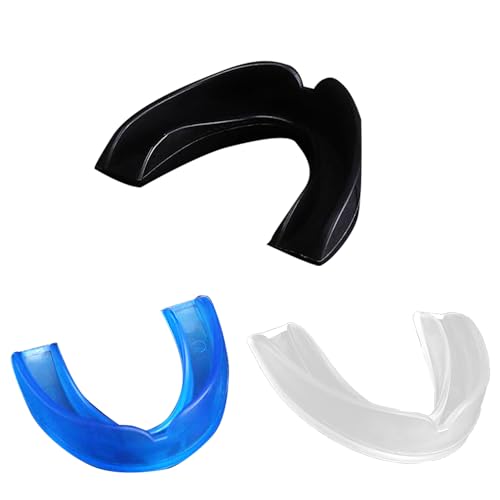 3 Pièces Sport Protège-Dents, Protège-Dents Moulable, Sport Protège-Dents Adultes, Protège-Dents Silicone, Protege Dents Boxe pour Adultes, pour Tous Les Sports, Rugby, Karate