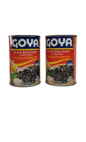 FRIJOLES NEGROS - GOYA - Preparados con aceite de oliva, Pimienta y Cebolla - LATA - PACK DE 2-425 G CADA UNO