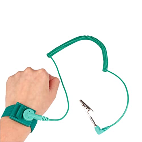 Image of Anti Static Wrist Strap with grounding Wire ESD Anti Static Wristband Adjustable Coiled Cord Anti Shock Wristband (1)