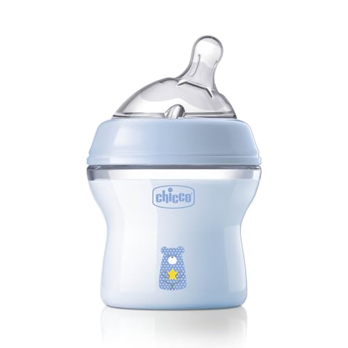 Chicco Natural Feeling Anti-Kolik Babyflasche für 0+ Monate, 150 ml, mit Weichem Silikonsauger und Doppelventil… – Ansicht 1
