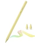 VIVID TECH アップルペンシル級急速充電 タッチペン ipad 高感度&低遅延 Apple Pencil互換 滑らかさ/磁気吸着/傾き感知/電量表示/誤作動防止機能対応 ペンシル 軽量 耐摩 耐久 スタイラスペン【2018年～2025年 iPad対応】 (イエロー)