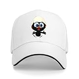 calimera calabria Materiale: 100% poliestere. Uhrzhzz Berretto da baseball Sunlight Big Calimero dipinto divertente nero papà cappello camionista, bianco, One Size