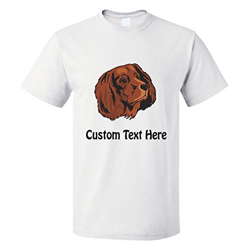 Custom Funny Graphic T Shirts for Men German Longhaired Pointer Head Cotton Top White Personalized Text Here 3X Large