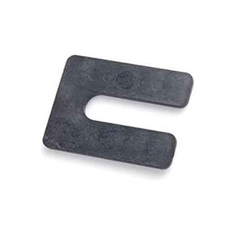 Glazelock GLZ21 Square Horseshoe Plastic Flat Shims Black 400pc/box. 1/4" Thick Shim 4" L x 3" W with 7/8" Slot (400, 1/4") Cover